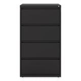 Lateral File, 4 Legal/letter-size File Drawers, Black, 30" X 18.63" X 52.5"