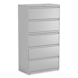 Lateral File, 5 Legal/letter/a4/a5-size File Drawers, Light Gray, 36" X 18.63" X 67.63"