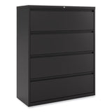 Lateral File, 4 Legal/letter-size File Drawers, Black, 42" X 18.63" X 52.5"