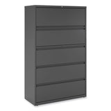 Lateral File, 5 Legal/letter/a4/a5-size File Drawers, Charcoal, 42" X 18.63" X 67.63"