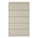 Lateral File, 5 Legal/letter/a4/a5-size File Drawers, Putty, 42" X 18.63" X 67.63"