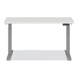 Adaptivergo Sit-stand Three-stage Electric Height-adjustable Table With Memory Controls, 60” X 24” X 30" To 49", White