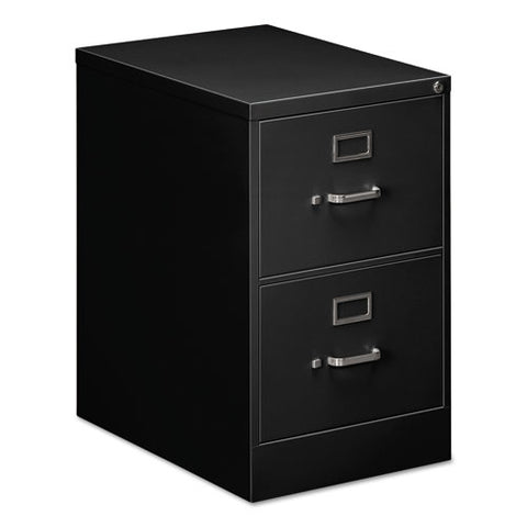 Two-drawer Economy Vertical File, 2 Legal-size File Drawers, Black, 18" X 25" X 28.38"