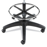 Alera Interval Series Swivel Task Stool, 33.26" Seat Height, Supports Up To 275 Lbs, Black Seat-black Back, Black Base