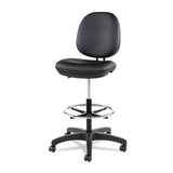 Alera Interval Series Swivel Task Stool, 33.26" Seat Height, Supports Up To 275 Lbs, Black Seat-black Back, Black Base