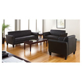 Alera Reception Lounge Furniture, Loveseat, 55.5w X 31.5d X 32h, Black