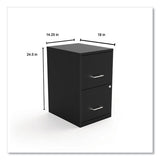 Soho Vertical File Cabinet, 2 Drawers: File-file, Letter, Black, 14" X 18" X 24.1"