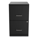 Soho Vertical File Cabinet, 2 Drawers: File-file, Letter, Black, 14" X 18" X 24.1"