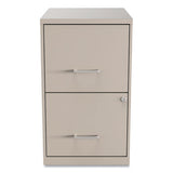 Soho Vertical File Cabinet, 2 Drawers: File-file, Letter, Putty, 14" X 18" X 24.1"