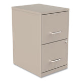 Soho Vertical File Cabinet, 2 Drawers: File-file, Letter, Putty, 14" X 18" X 24.1"