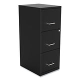 Soho Vertical File Cabinet, 3 Drawers: File-file-file, Letter, Black, 14" X 18" X 34.9"