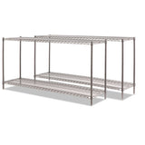 Ba Plus Wire Shelving Kit, 4 Shelves, 72" X 18" X 72", Black Anthracite Plus