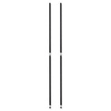 Stackable Posts For Wire Shelving, 36 "high, Black, 4-pack