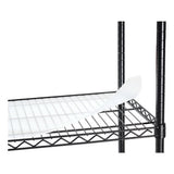 5-shelf Wire Shelving Kit With Casters And Shelf Liners, 36w X 18d X 72h, Black Anthracite