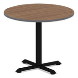 Reversible Laminate Table Top, Round, 35 3-8w X 35 3-8d, Espresso-walnut