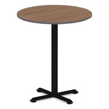 Reversible Laminate Table Top, Round, 35 3-8w X 35 3-8d, Espresso-walnut