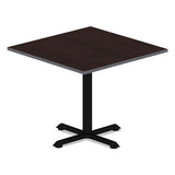 Reversible Laminate Table Top, Square, 35 3-8w X 35 3-8d, Medium Cherry-mahogany