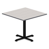 Reversible Laminate Table Top, Square, 35 3-8w X 35 3-8d, White-gray