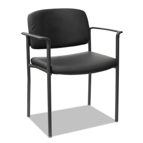 Alera Sorrento Series Ultra-cushioned Stacking Guest Chair, Black Seat-black Back, Black Base, 2-carton