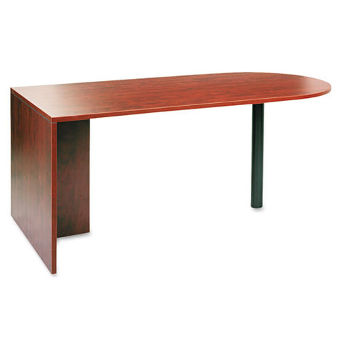 Alera Valencia Series D-top Desk, 71" X 35.5" X 29.63", Medium Cherry