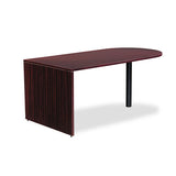 Alera Valencia Series D-top Desk, 71" X 35.5" X 29.63", Mahogany