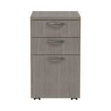 Alera Valencia Series Mobile Pedestal File, Left/right, 3-drawer: Box/box/file, Legal/letter, Gray, 15.88 X 20.5 X 28.39