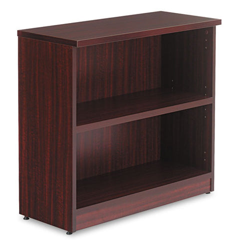 Alera Valencia Series Bookcase, Two-shelf, 31 3-4w X 14d X 29 1-2h, Mahogany