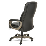 Alera Veon Series Executive High-back Bonded Leather Chair, Supports Up To 275 Lbs, Black Seat-black Back, Graphite Base