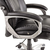 Alera Veon Series Executive High-back Bonded Leather Chair, Supports Up To 275 Lbs, Black Seat-black Back, Graphite Base