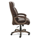 Alera Veon Series Executive High-back Bonded Leather Chair, Supports Up To 275 Lbs., Brown Seat-brown Back, Bronze Base