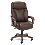 Alera Veon Series Executive High-back Bonded Leather Chair, Supports Up To 275 Lbs., Brown Seat-brown Back, Bronze Base