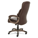 Alera Veon Series Executive High-back Bonded Leather Chair, Supports Up To 275 Lbs., Brown Seat-brown Back, Bronze Base