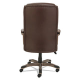 Alera Veon Series Executive High-back Bonded Leather Chair, Supports Up To 275 Lbs., Brown Seat-brown Back, Bronze Base