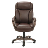 Alera Veon Series Executive High-back Bonded Leather Chair, Supports Up To 275 Lbs., Brown Seat-brown Back, Bronze Base