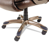 Alera Veon Series Executive High-back Bonded Leather Chair, Supports Up To 275 Lbs., Brown Seat-brown Back, Bronze Base