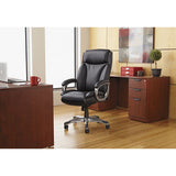 Alera Veon Series Executive High-back Bonded Leather Chair, Supports Up To 275 Lbs., Brown Seat-brown Back, Bronze Base