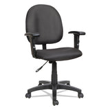 Alera Essentia Series Swivel Task Chair With Adjustable Arms, Supports Up To 275 Lbs, Black Seat-black Back, Black Base