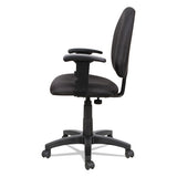 Alera Essentia Series Swivel Task Chair With Adjustable Arms, Supports Up To 275 Lbs, Black Seat-black Back, Black Base