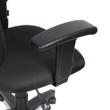 Alera Essentia Series Swivel Task Chair With Adjustable Arms, Supports Up To 275 Lbs, Black Seat-black Back, Black Base