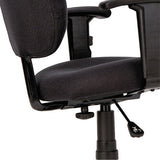 Alera Essentia Series Swivel Task Chair With Adjustable Arms, Supports Up To 275 Lbs, Black Seat-black Back, Black Base