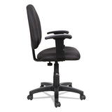 Alera Essentia Series Swivel Task Chair With Adjustable Arms, Supports Up To 275 Lbs, Black Seat-black Back, Black Base