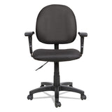 Alera Essentia Series Swivel Task Chair With Adjustable Arms, Supports Up To 275 Lbs, Black Seat-black Back, Black Base