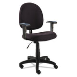 Alera Essentia Series Swivel Task Chair With Adjustable Arms, Supports Up To 275 Lbs, Black Seat-black Back, Black Base