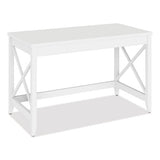 Farmhouse Writing Desk, 47.24" X 23.62" X 29.53", White