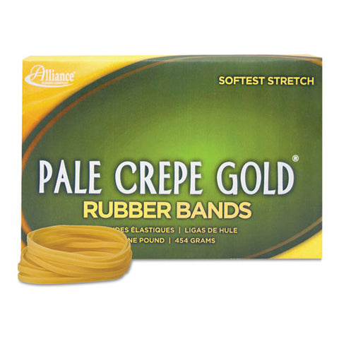 Pale Crepe Gold Rubber Bands, Size 33, 0.04" Gauge, Crepe, 1 Lb Box, 970-box