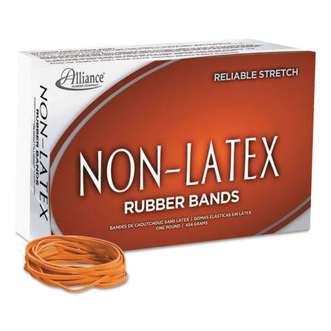 Non-latex Rubber Bands, Size 33, 0.04" Gauge, Orange, 1 Lb Box, 720-box