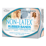 Antimicrobial Non-latex Rubber Bands, Size 33, 0.04" Gauge, Cyan Blue, 4 Oz Box, 180-box