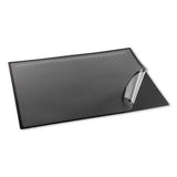 Lift-top Pad Desktop Organizer With Clear Overlay, 22 X 17, Black