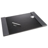 Monticello Desk Pad With Fold-out Sides, 24 X 19, Black