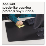 Rhinolin Ii Desk Pad With Antimicrobial Product Protection, 24 X 17, Black